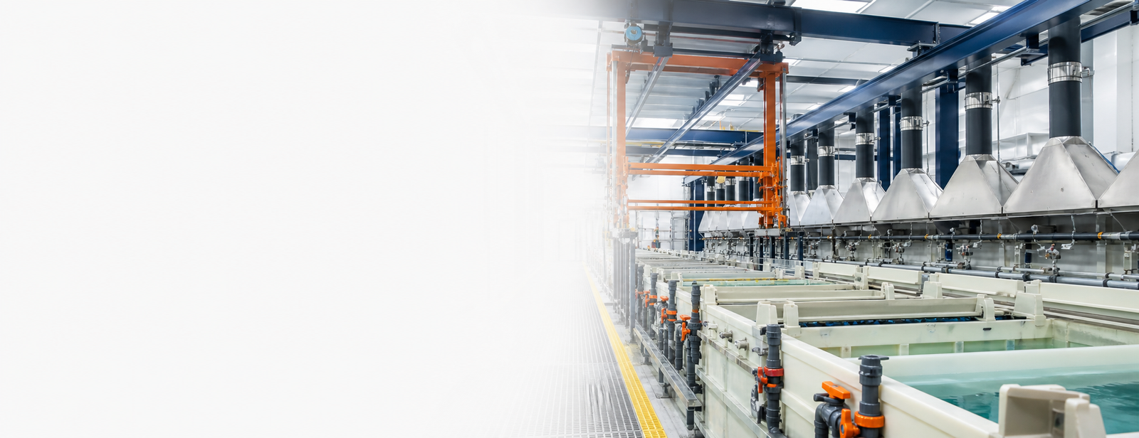 Automated industrial electroplating plant