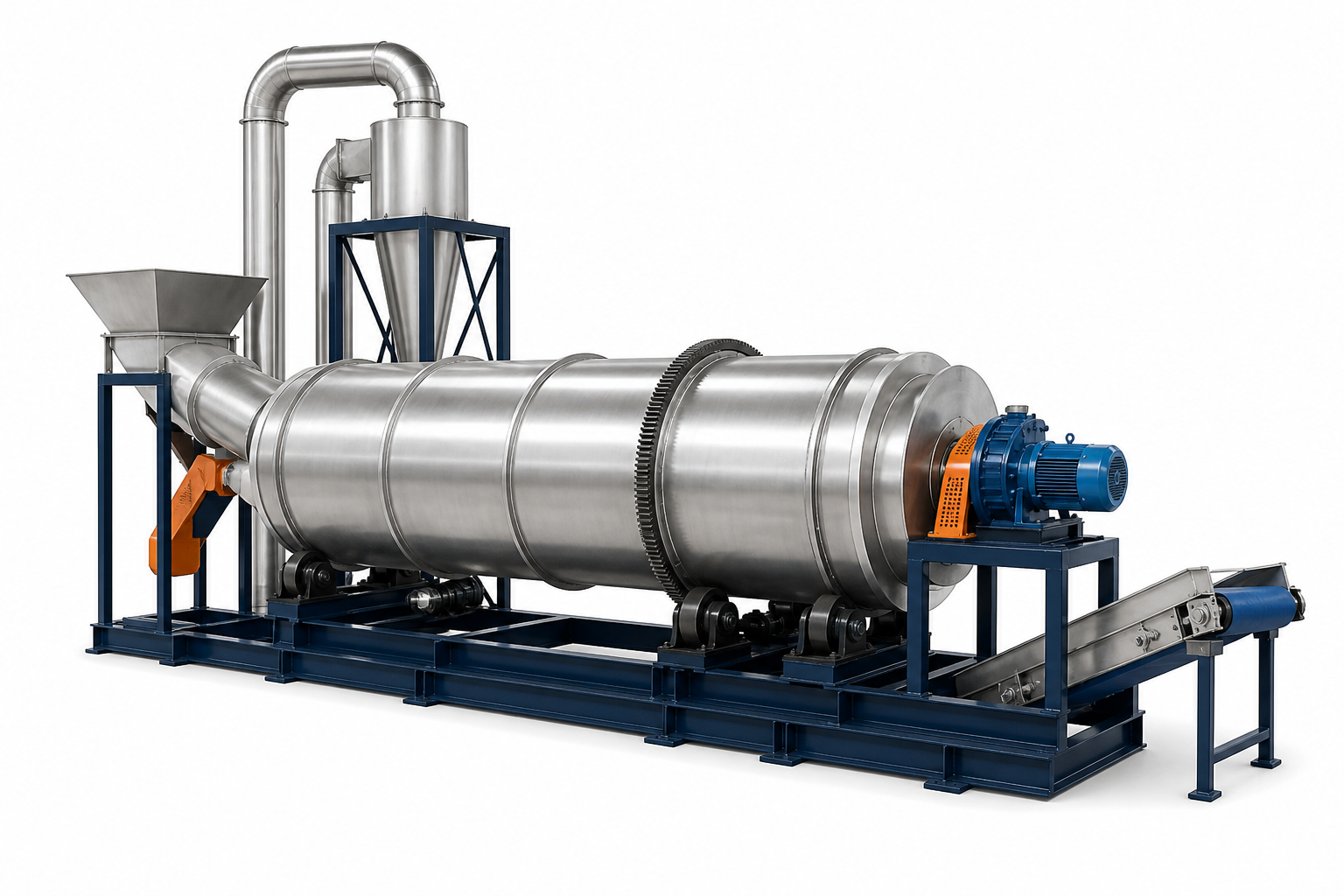 Rotary cocopeat dryer